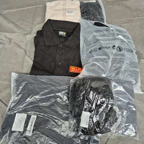 APPROXIMATELY 40 ASSORTED CLOTHING ITEMS IN VARIOUS SIZES, STYLES & COLOURS TO INCLUDE SHIRTS, JACKETS, TOPS, ETC - COLLECTION ONLY