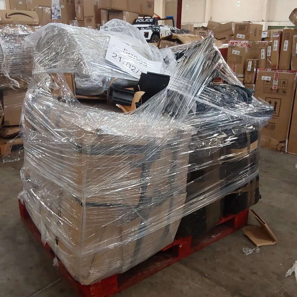 PALLET OF ASSORTED CONSUMER PRODUCTS/FURNITURE PARTS 