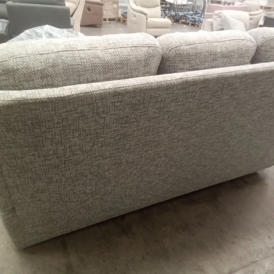 DESIGNER G PLAN MADE KINGSBURY 3 SEATER SOFA - REMCO LIGHT GREY FABRIC 