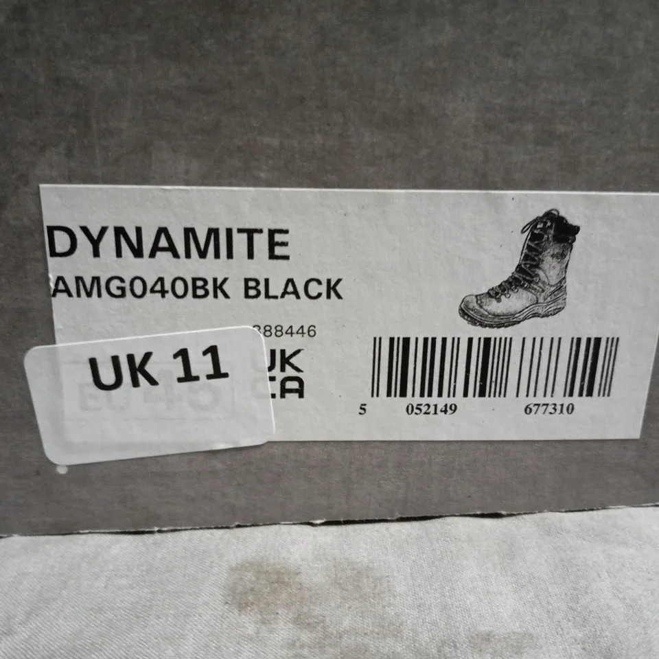 GRISPORT DYNAMITE AMG040BK BLACK SAFETY BOOTS – UK 11
