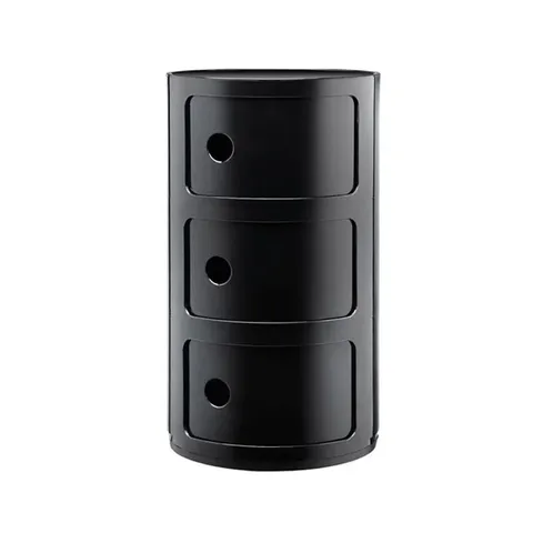 BOXED KIRALEE SIDE TABLE WITH STORAGE - BLACK (1 BOX)