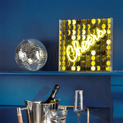 BOXED THE FEEL GOOD CLUB SIGNOGRAPHY CHEERS NEON SIGN