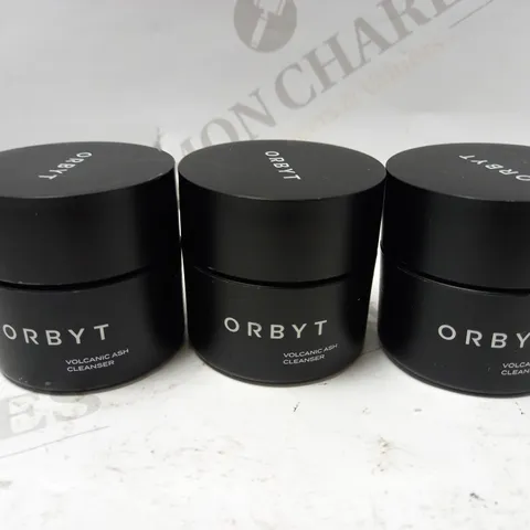 LOT OF 3 X 50ML ORBYT VOLCANIC ASH CLEANSER