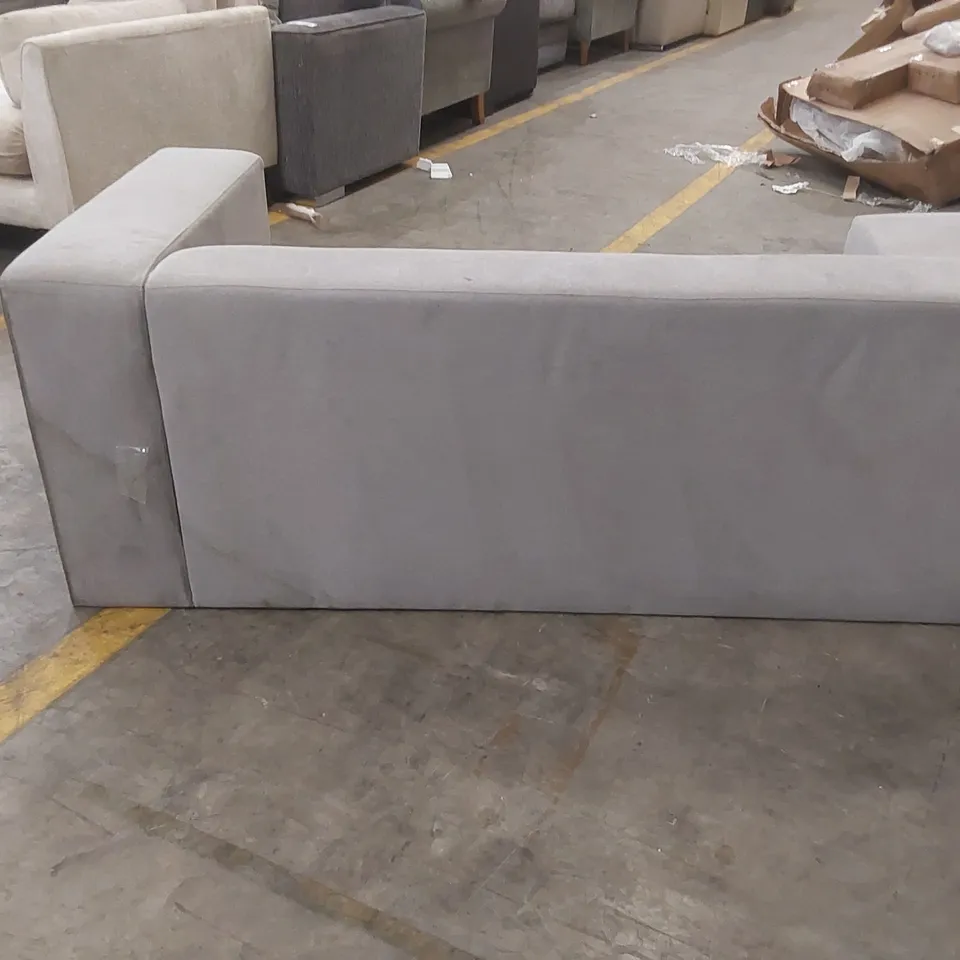 QUALITY DESIGNER CLARKE LEFT HAND FABRIC CORNER CHAISE SOFA