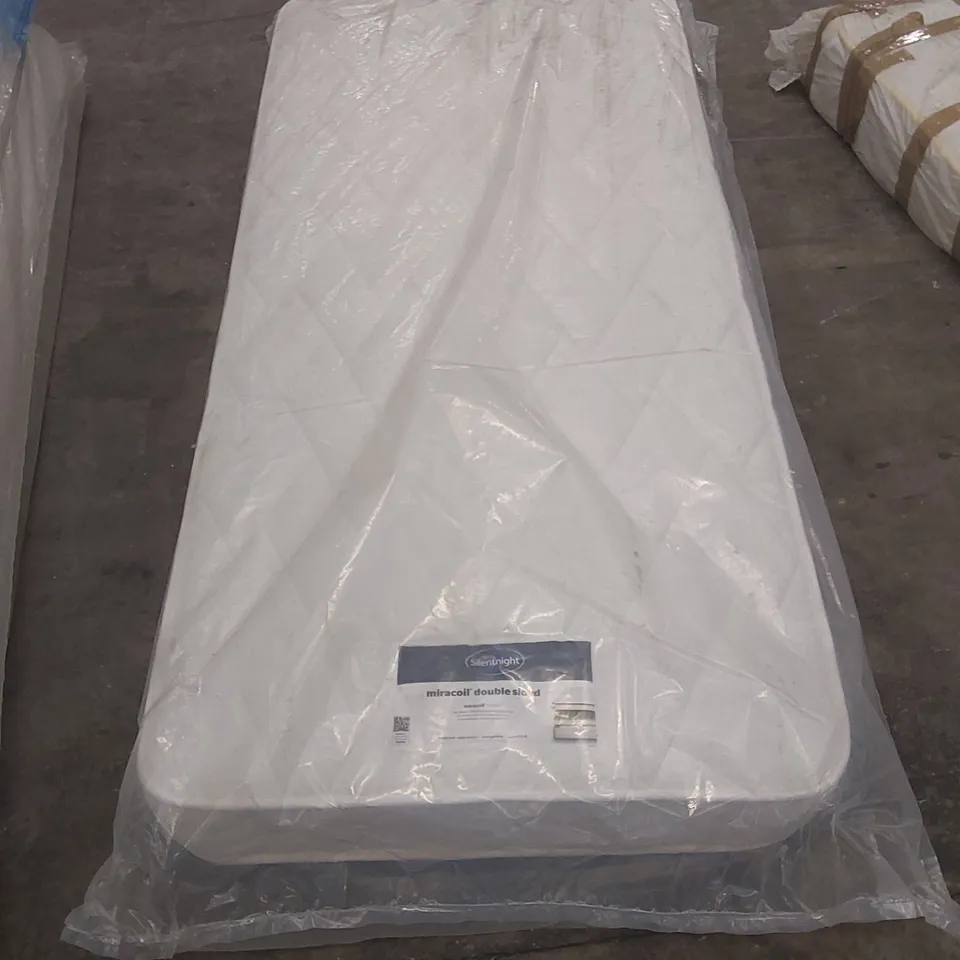 QUALITY BAGGED SILENTNIGHT 90cm MIRACOIL DOUBLE SIDED MATTRESS