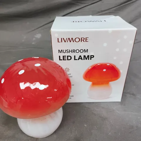 LIVMORE MUSHROOM LED LAMP – RED