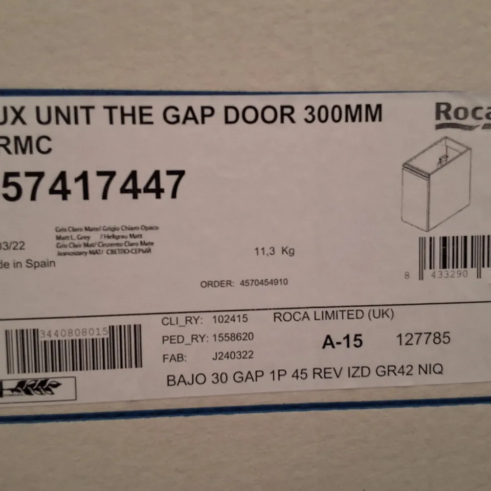 BRAND NEW BOXED ROCA AUX UNIT THE GAP DOOR 300MM