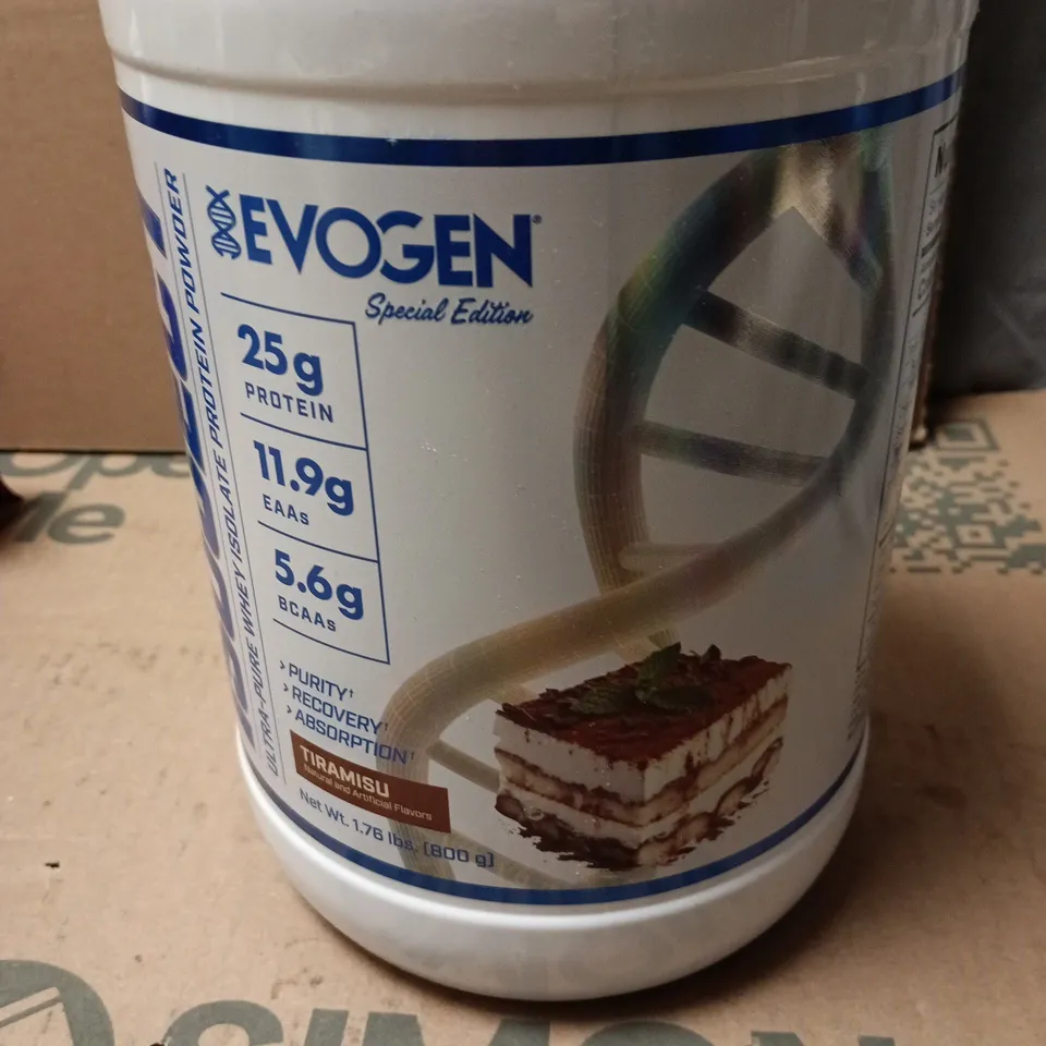 EVOGEN SPECIAL EDITION PROTEIN POWDER – TIRAMISU FLAVOUR, 800 G (25 G PROTEIN PER SERVING)