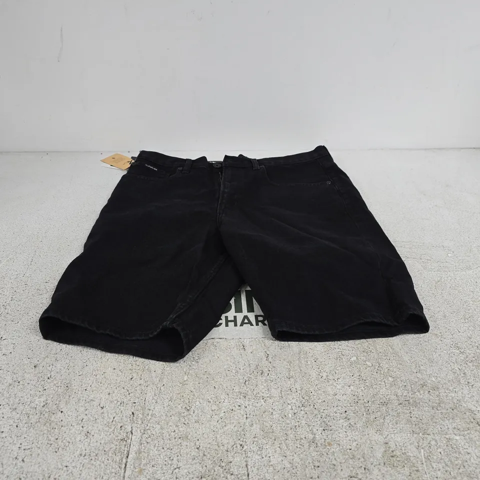 QUIKSILVER REGULAR DENIM SHORT – BLACK, MEN'S UK 32