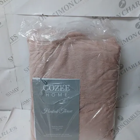 BOXED COZEE HOME HEATED BLANKET IN PINK