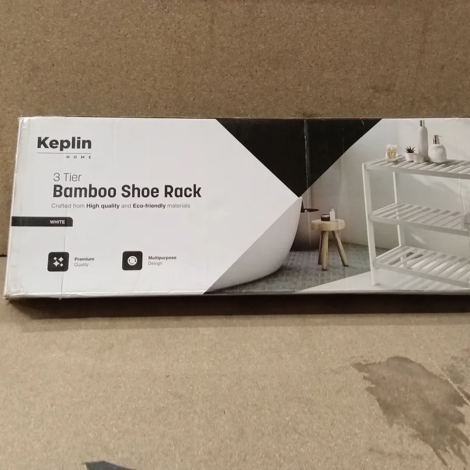 KEPLIN 3 TIER BAMBOO SHOE RACK 