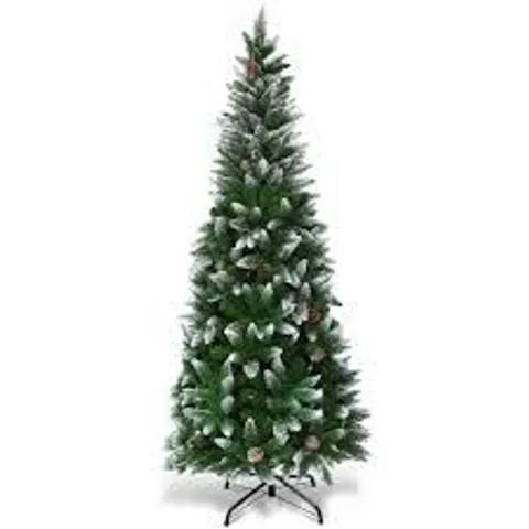 BOXED COSTWAY 5-FT PENCIL FLOCKED ARTIFICIAL CHRISTMAS TREE