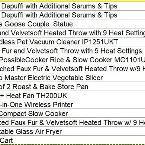 PALLET OF APPROXIMATELY 21 ASSORTED PRODUCTS TO INCLUDE;