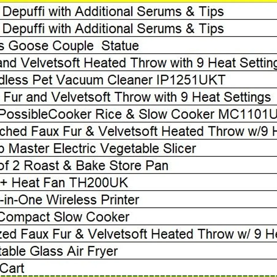 PALLET OF APPROXIMATELY 21 ASSORTED PRODUCTS TO INCLUDE;