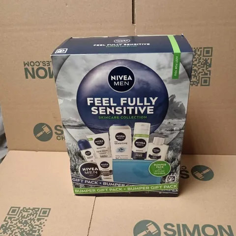 NIVEA MEN BUMPER GIFT PACK WITH WASH BAG TO INCLUDE FACE WASH, SHAVING BALM ETC