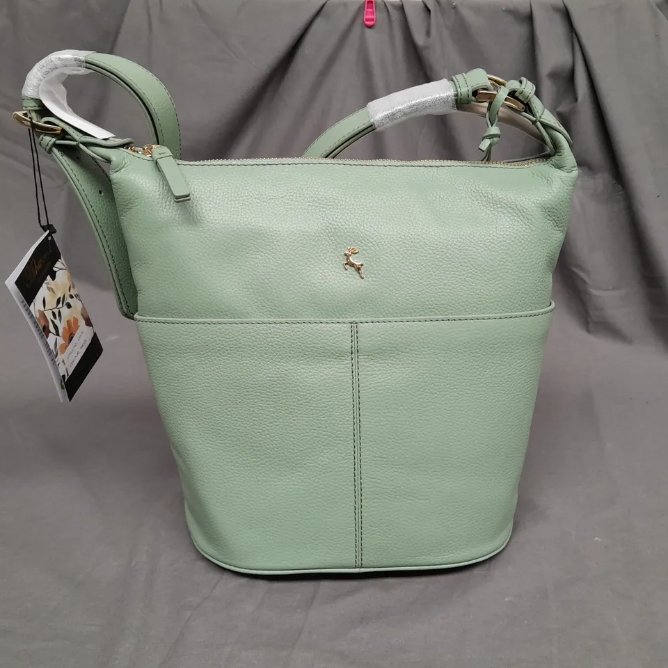 ASHWOOD BASIL GREEN POUCH BAG 