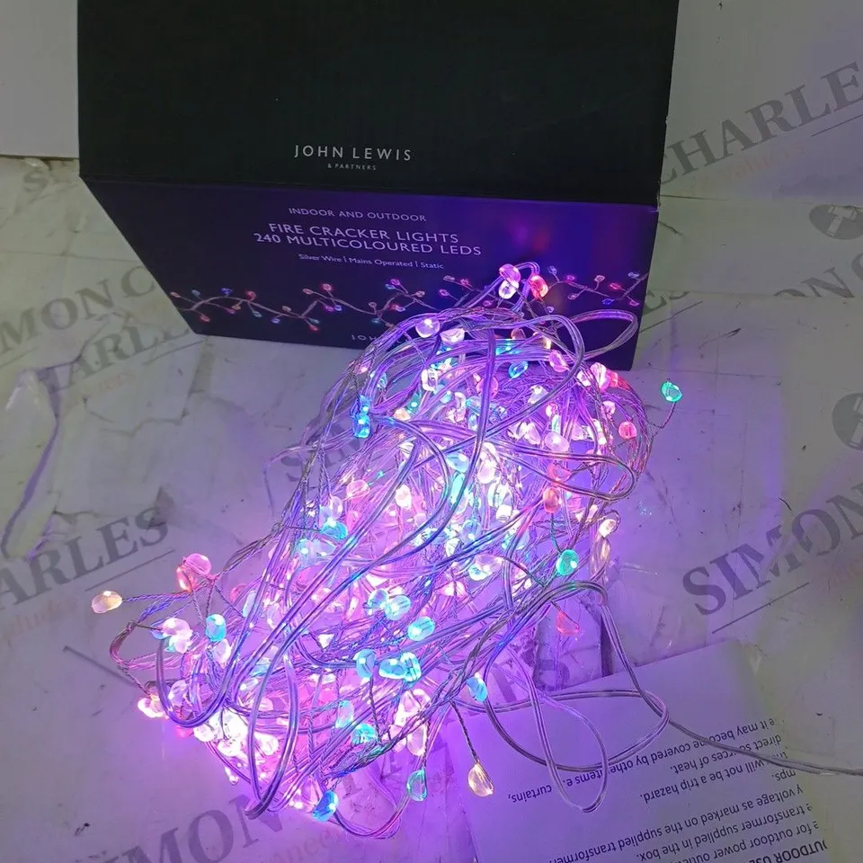 JOHN LEWIS FIRE CRACKER LIGHTS 240 MULTICOLOURED LEDS