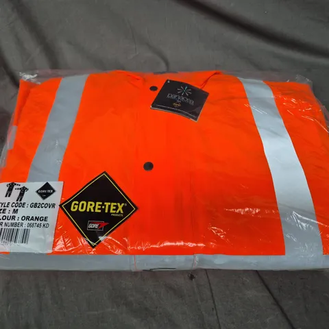 GORE-TEX HI-VIS ORANGE COVERALL, UK SIZE M – STYLE GB2COVR (EN ISO 20471:2013 CLASS 3)