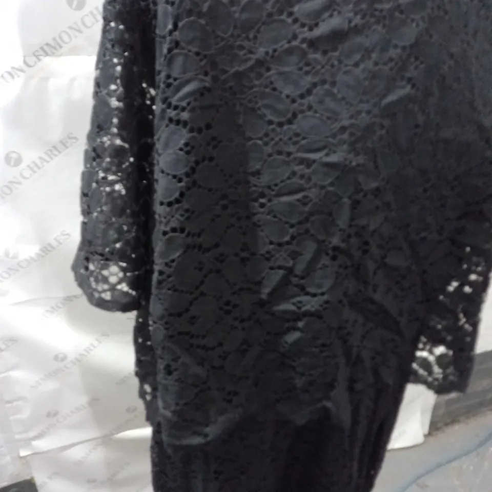 ANTHOLOGY BLACK LACE DRESS - UK 28