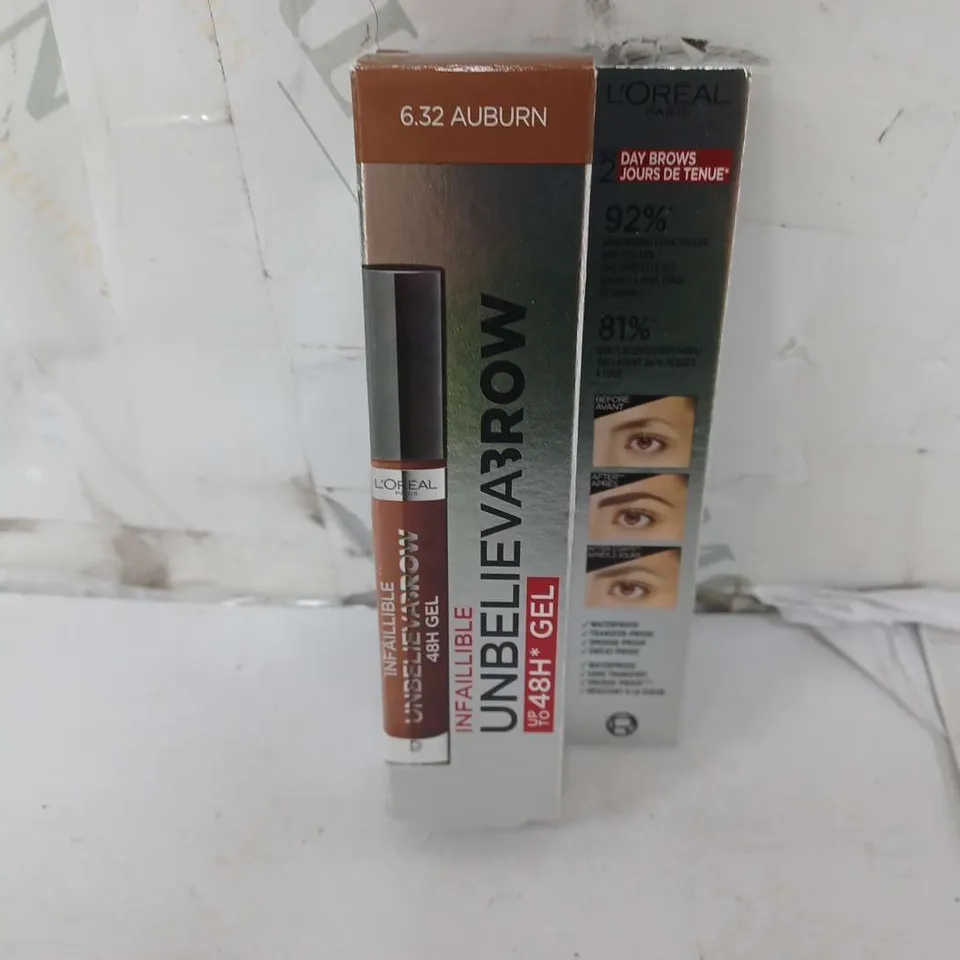BOXED L'OREAL PARIS UNBELIEVABROW (6.32 AUBURN) RRP £15.99