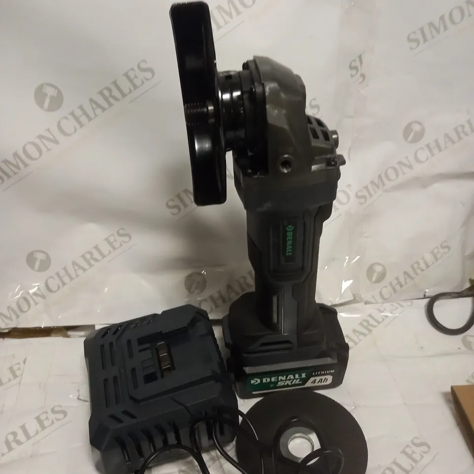 AMAZON BRAND DENALI BY SKIL 18 V (20 V MAX) ANGLE GRINDER KIT, INCLUDES 4.0 AH LITHIUM BATTERY AND CHARGER