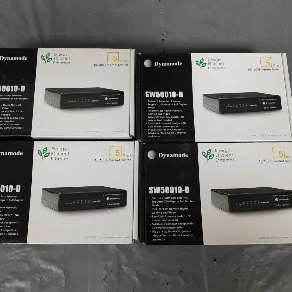 LOT OF APPROXIMATELY 35 DYNAMODE SW50010-D 5-PORT 10/100 ETHERNET SWITCHS