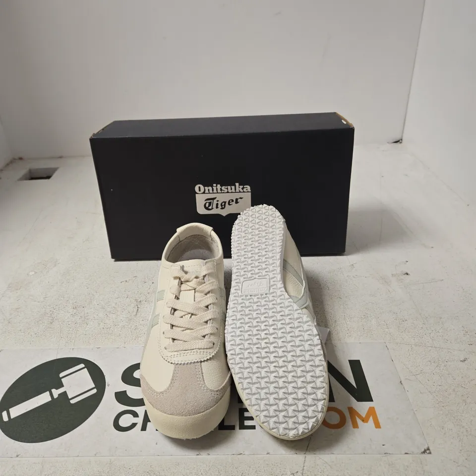 BOXED ONITSUKA TIGER SNEAKERS – CREAM/BEIGE - UK 3