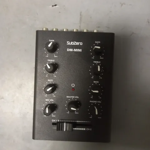 SUBZERO 2 CHANNEL DESKTOP MINI DJ MIXER