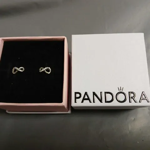 BOXED PANDORA INFINITY EARRINGS