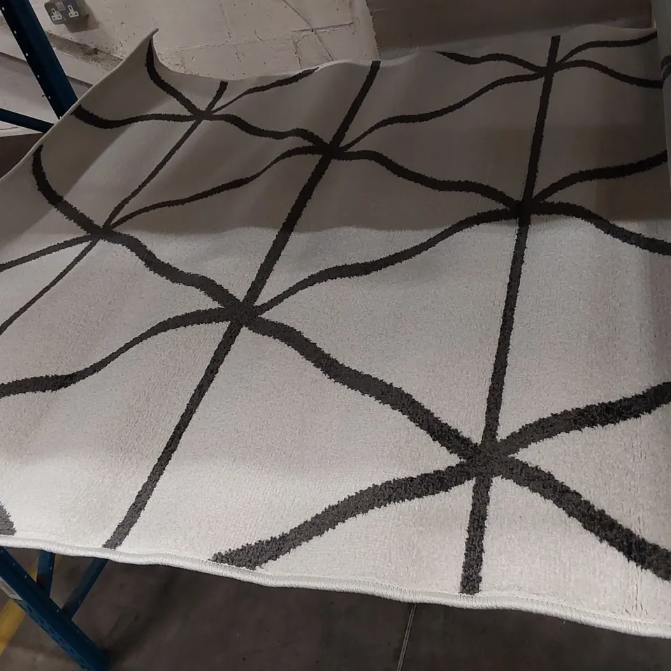 BRAND NEW PACO HOME STELLA 401 AREA RUG IN WHITE-ANTHRACITE - 120×170CM