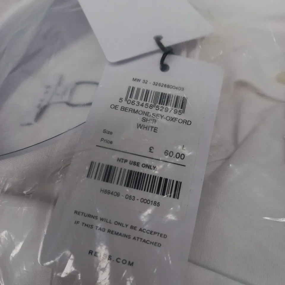 REISS WHITE OXFORD SHIRT – SIZE L