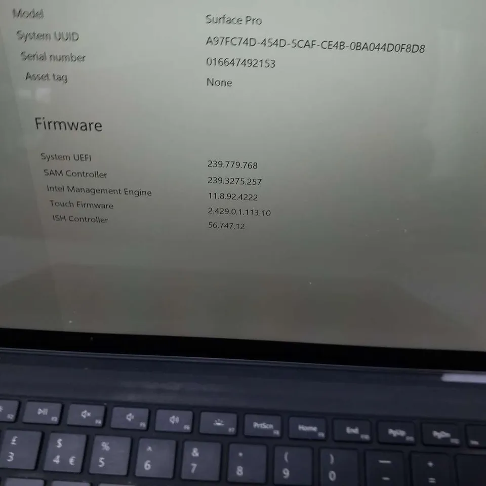 MICROSOFT SURFACE PRO 256GB