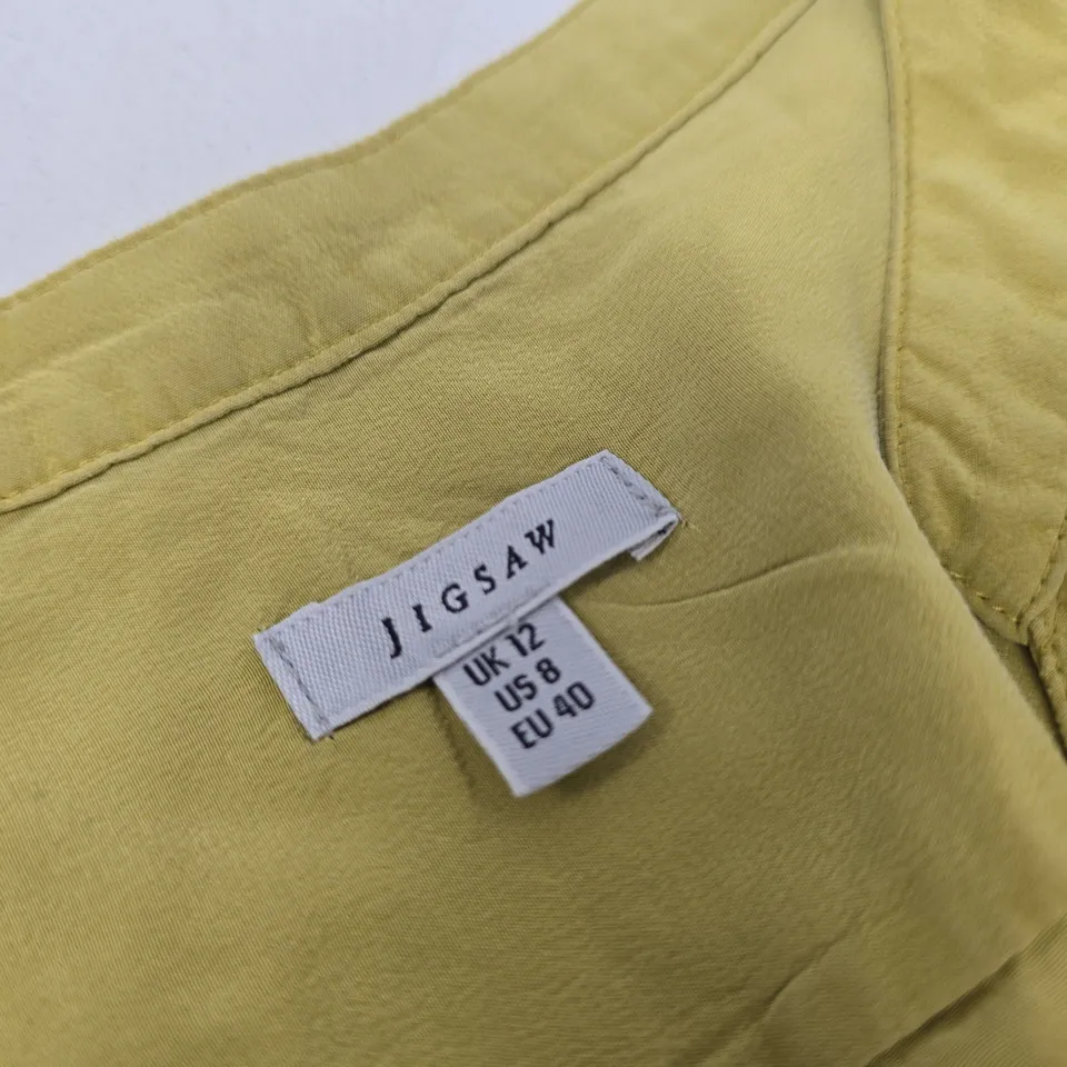 JIGSAW WOMEN'S BLOUSE/SHIRT – MUSTARD YELLOW, UK 12 (US 8)