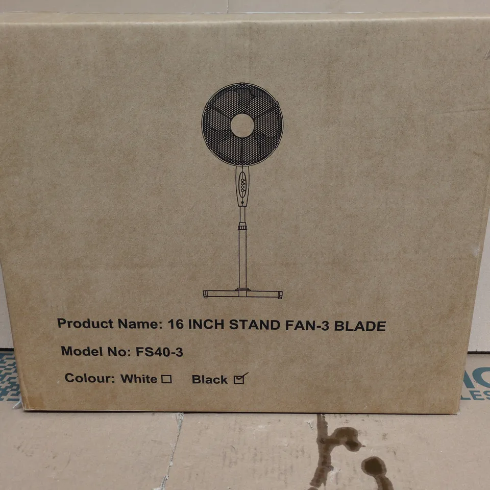 16 INCH STAND FAN-3 BLADE – BLACK (FS40-3)