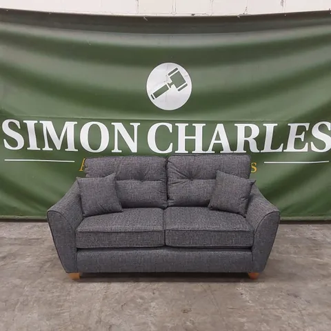 HALSTOW 2 SEATER FABRIC SOFA - CHARCOAL