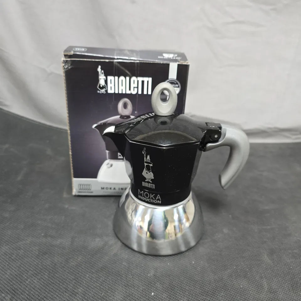 BIALETTI MOKA INDUCTION STOVETOP COFFEE MAKER – BLACK WITH BOX