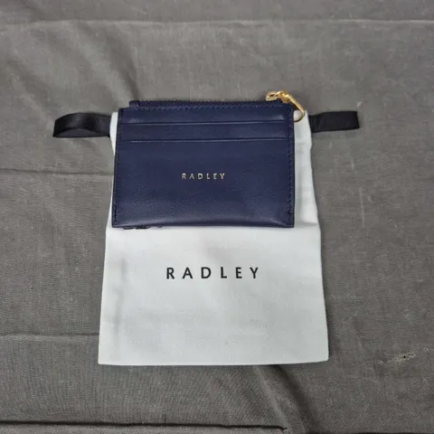 Radley Navy Card Wallet with Floral Front – Dust Bag Included