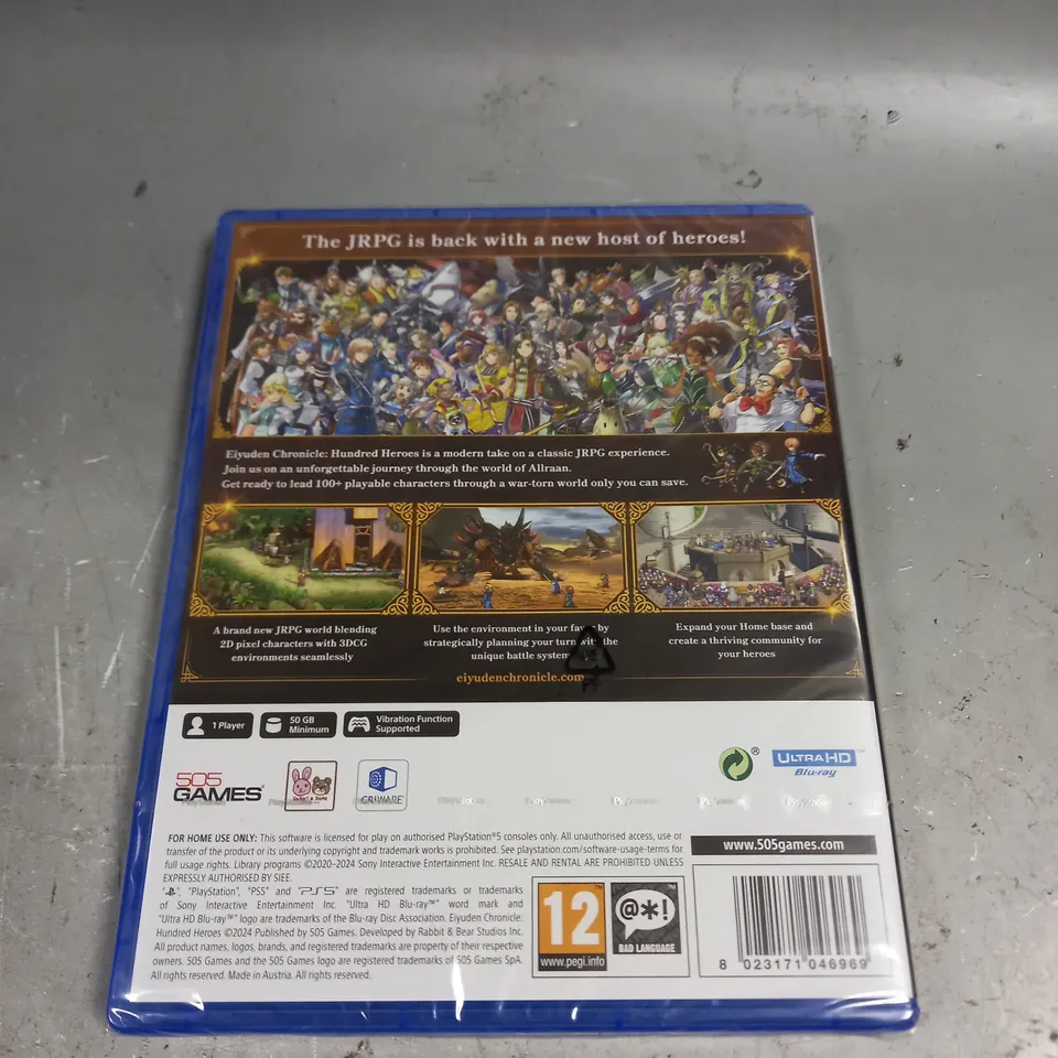 SEALED EIYUDEN CHRONICLE HUNDRED HEROS FOR PS5 