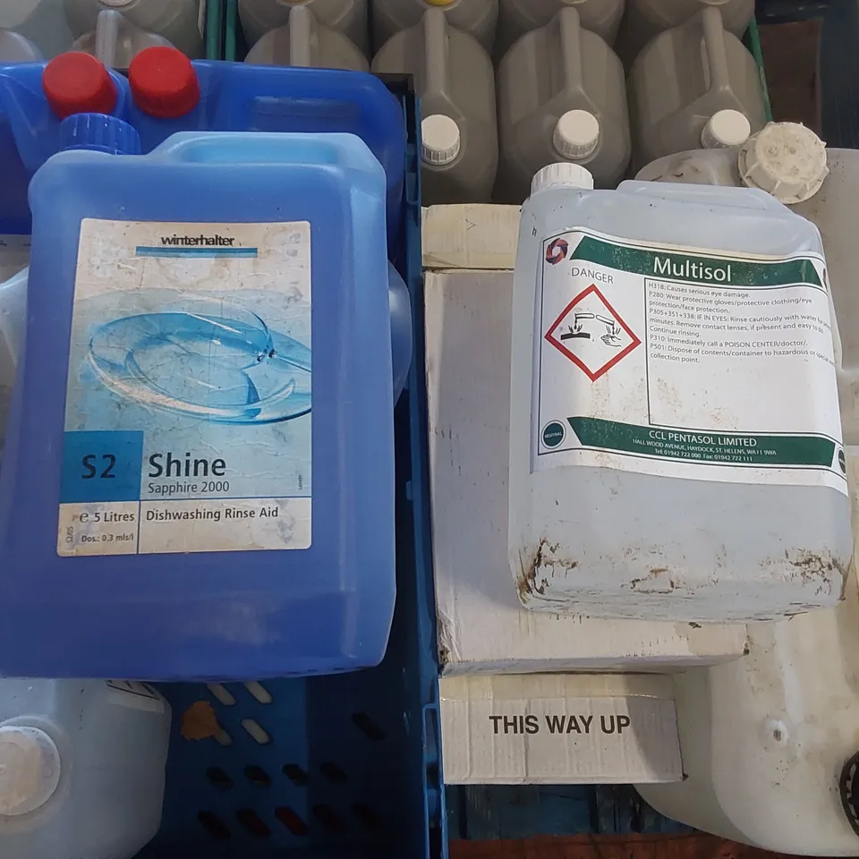 PALLET OF ASSORTED CLEANING PRODUCTS, DISHWASHER, GLASSWASHER, RINSE AID ECT