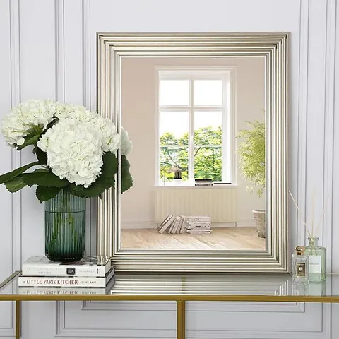 BOXED ACCENT MEDEA MIRROR 76 X 61CM - SILVER (1 BOX)