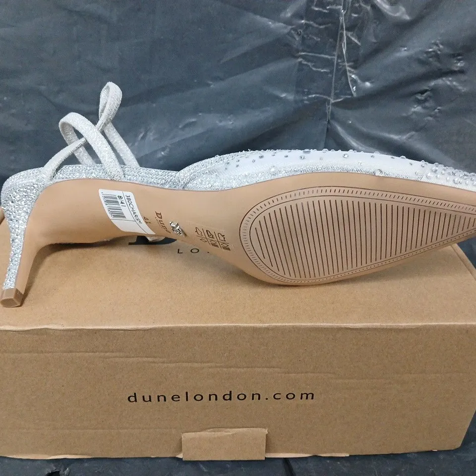 BOXED PAIR OF DUNE HIGH HEEL SHOES - UK SIZE 8