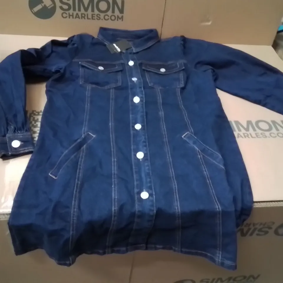 BOXED BRAND NEW APPROXIMATELY 10 SIMPLY BE DENIM MINI DRESS INDIGO SIZE 16