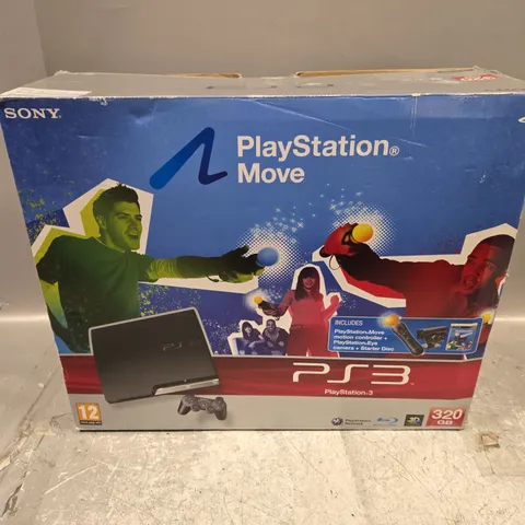 BOXED PLAYSTATION 3 CONSOLE WITH MOVE CONTROLLER