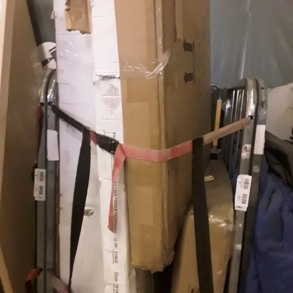 CAGE OF BOXED FURNITURE PARTS 
