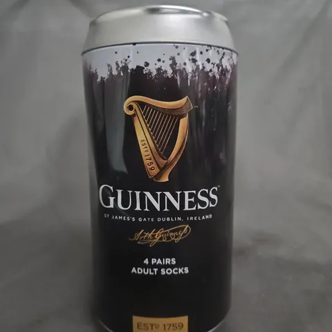 GUINNESS SOCKS TIN – 4 PAIRS ADULT SOCKS