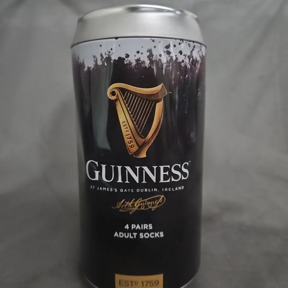 GUINNESS SOCKS TIN – 4 PAIRS ADULT SOCKS