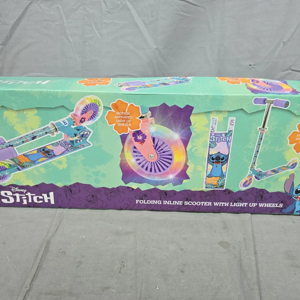 DISNEY STITCH FOLDING INLINE SCOOTER WITH LED WHEELS