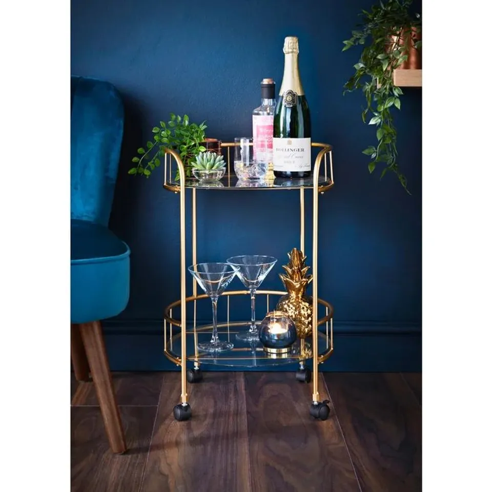 BOXED MCCASKILL METAL BAR CART (1 BOX)