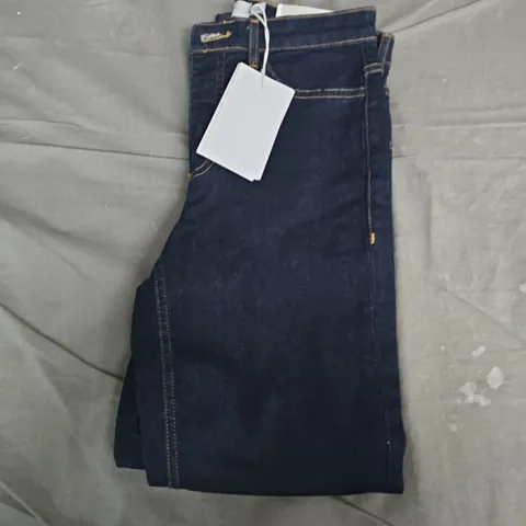 ICHI RAVEN JEANS – DARK DENIM – COMFY MID WAIST, STRAIGHT FIT – SIZE 26