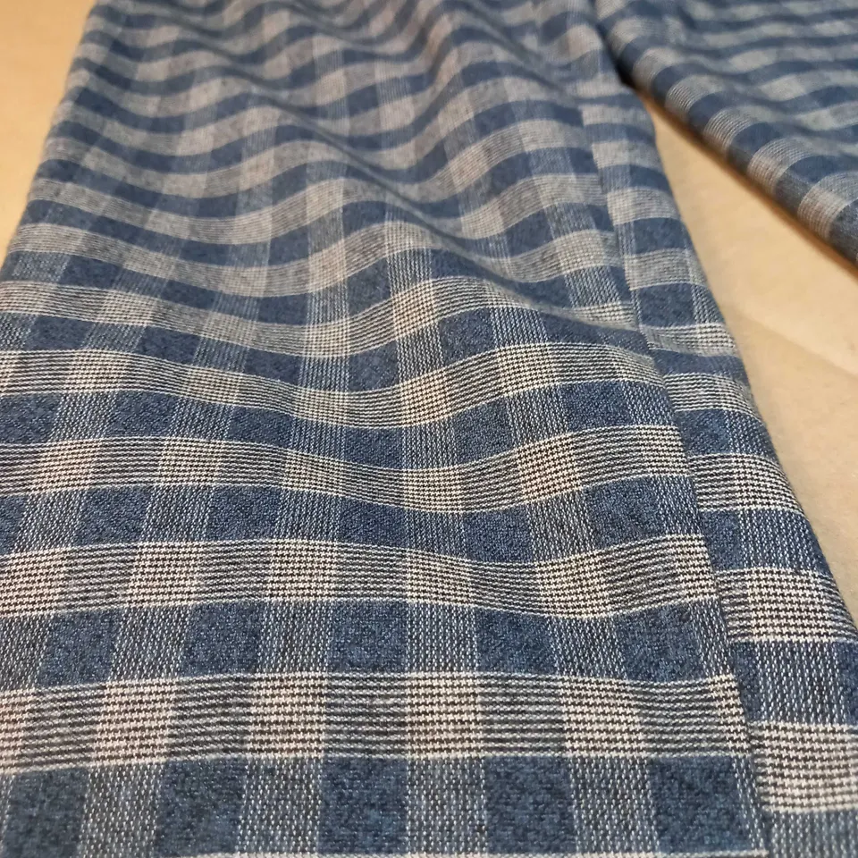 POP BLUE MARL CHECK TROUSERS